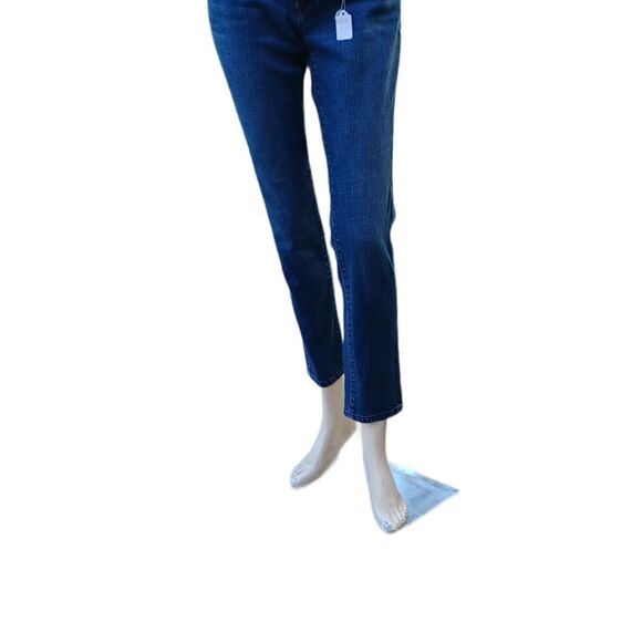631220..Ann Taylor Loft Straight leg Jeans Size 4, 30" Waist 27" Inseam 7" Rise - Picture 3 of 6